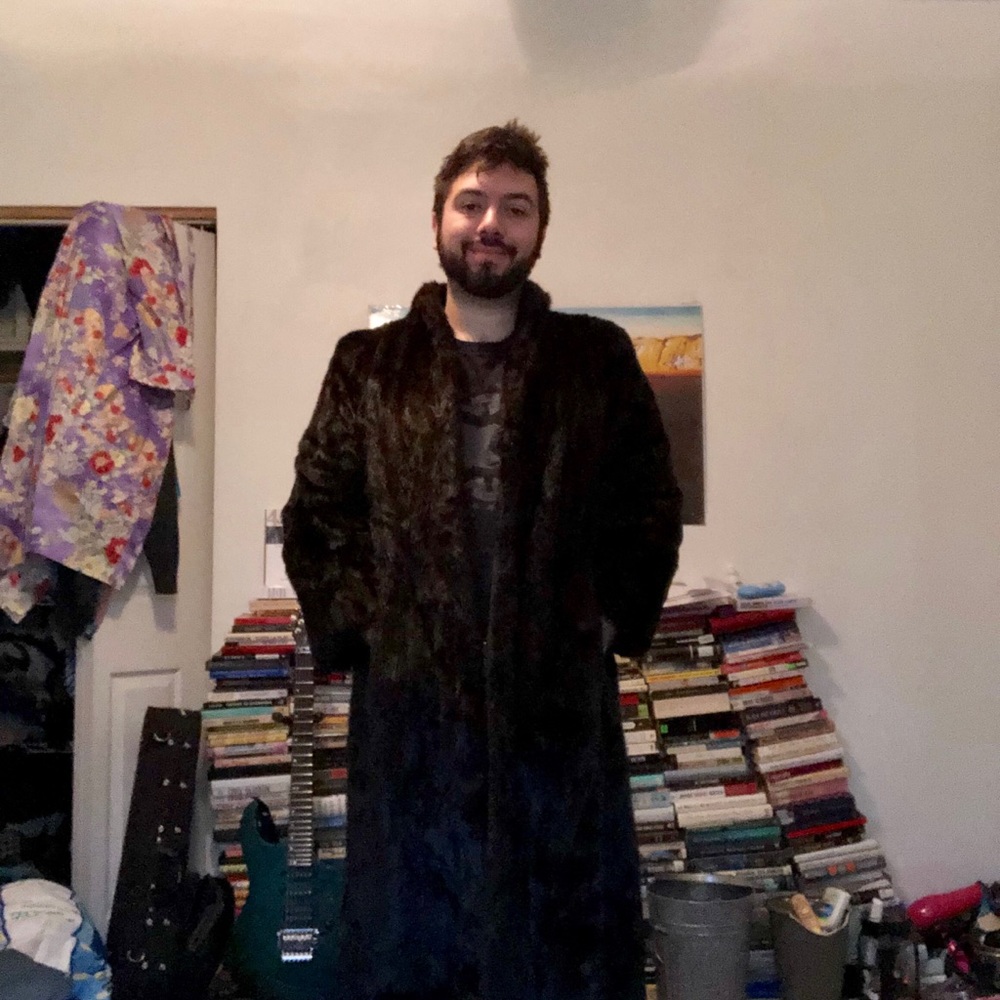 Women’s black fur coat from 1980’s